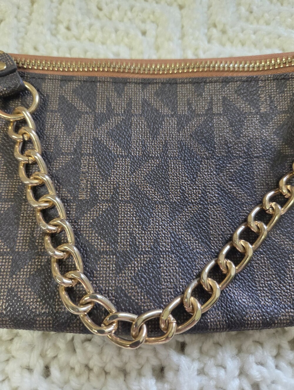 Michael Kors Signature Logo Chain-Strap Belt Bag/Fanny Pack - Picture 9 of 13